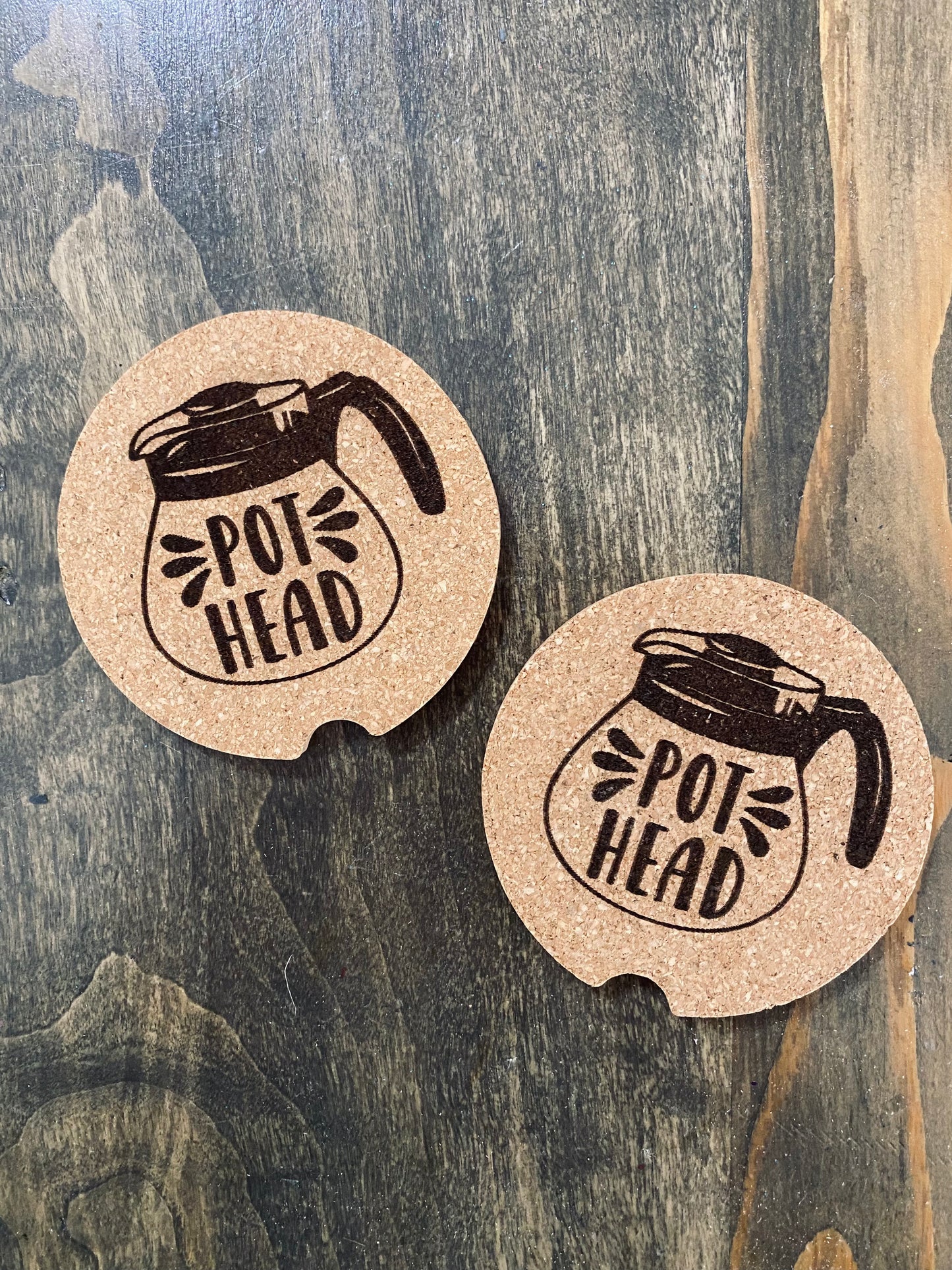 Pot head car coasters