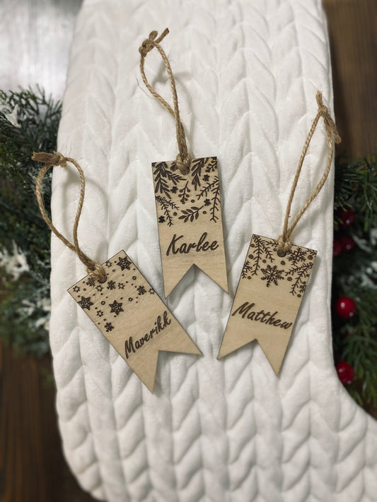 Custom Engraved Stocking Tag